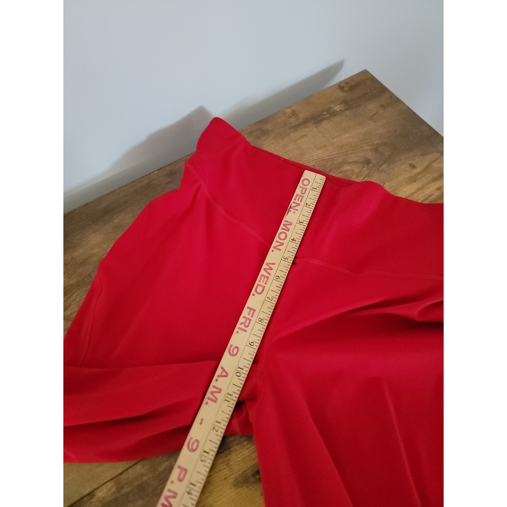 Lululemon Base Pace High Rise Crop 23" Leggings Red Nulux Womens Sz 12 Stretch - Picture 14 of 16